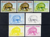 Equatorial Guinea 1977 South American Animals 2e50 (Armadillo) set of 7 imperf progressive proofs comprising the 4 individual colours plus 2, 3 and 4-colour composites, a superb and important group unmounted mint (as Mi 1248)
