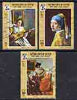 Aden - Kathiri 1967 Paintings by Vermeer perf set of 3 cto used, Mi 160-62*