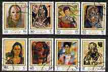 Ajman 1970 Portraits by Rutsch perf set of 8 cto used, Mi 702-709*