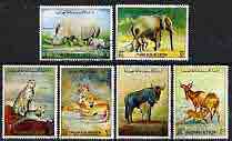 Ajman 1972 Animals perf set of 6 cto used, Mi 1405-10*