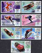 Fujeira 1968 Grenoble Winter Olympics perf set of 7 cto used, Mi 214-20A