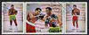 Fujeira 1971 Joe Fraser v Muhammad Ali (Boxing) perf strip of 3 fine cto used, Mi 689-91
