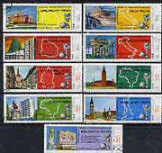 Yemen - Republic 1970 Football World Cup - 1st series perf set of 9 cto used, Mi 1088-96*