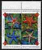 Micronesia 1996 Starfishes set of four in setenant block unmounted mint, SG 490a