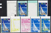 Equatorial Guinea 1972 Munich Olympics (3rd series) 8pts Sailing set of 10 imperf progressive proofs comprising 5 individual colours, plus various composites, a superb and important group unmounted mint (as Mi 102)