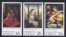 Australia 1978 Christmas set of 3 paintings unmounted mint, SG 696-98