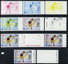 Equatorial Guinea 1972 Munich Olympics (4th series) 2pts (Pole Vault) set of 10 imperf progressive proofs on white paper comprising 5 individual colours, plus various composites, a superb and important group unmounted mint (as Mi 109)