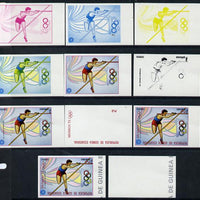 Equatorial Guinea 1972 Munich Olympics (4th series) 2pts (Pole Vault) set of 10 imperf progressive proofs on white paper comprising 5 individual colours, plus various composites, a superb and important group unmounted mint (as Mi 109)