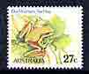 Australia 1981-83 Blue Mountains Tree Frog 27c (perf 14.5 x 14) from Wildlife def set unmounted mint SG 790a*