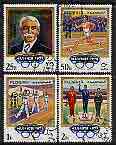 Fujeira 1970 Munich Olympics opt'd on 75th Anniversary perf set of 4 cto used, Mi 533-36*