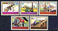 Fujeira 1971 Trains perf set of 5 cto used, Mi 635-39A*