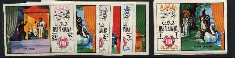 Ras Al Khaima 1969 Scenes from Operas imperf set of 6 unmounted mint (Mi 281-86B)