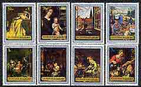 Fujeira 1972 Old Masters perf set of 8 cto used, Mi 1362-69*
