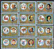 Fujeira 1972 Famous Men & Zodiacs perf set of 12 cto used, Mi 1306-17A*
