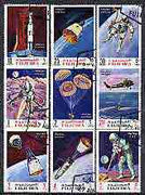 Fujeira 1969 Apollo Space Flights perf set of 9 cto used, Mi 390-98A*