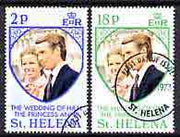 St Helena 1973 Royal Wedding perf set of 2 fine used, SG 295-96