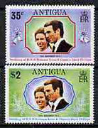 Antigua 1973 Royal Wedding perf set of 2 unmounted mint, SG 370-71