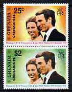 Grenada - Grenadines 1973 Royal Wedding perf set of 2 unmounted mint, SG 1-2