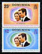 Dominica 1973 Royal Wedding perf set of 2 unmounted mint, SG 394-95
