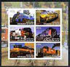 Benin 2004 Locomotives imperf sheetlet containing set of 6 values cto used