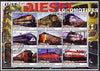 Somalia 2002 Diesel Locomotives #1 perf sheetlet containing set of 9 values cto used