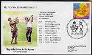Great Britain 2001 130th Open Golf Championship illustrated cover with special 'Golf' cancel