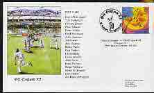 Great Britain 2001 Old England XI v L'Anson League illustrated cover with special 'Cricket' cancel