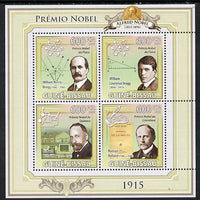 Guinea - Bissau 2009 Nobel Prize Winners - 1915 perf sheetlet containing 4 values unmounted mint