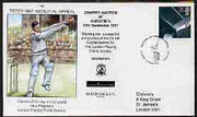 Great Britain 1997 illustrated cover for Peter May Charity Auction with special 'Cricket' cancel
