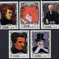 Ras Al Khaima 1969 Paintings of Composers set of 5 unmounted mint (Mi 276-80A)