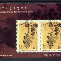 North Korea 1998 Philatelic Week perf m/sheet unmounted mint