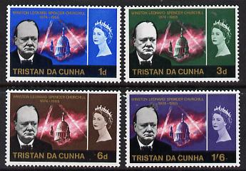 Tristan da Cunha 1966 Churchill Commem set of 4 unmounted mint, SG 89-92