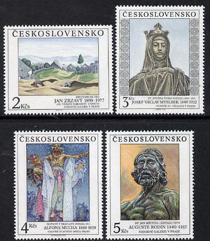 Czechoslovakia 1990 Art (25th issue) set of 4 unmounted mint, SG 3044-47