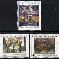 Czechoslovakia 1989 Art (24th issue) set of 3 unmounted mint, SG 3000-02