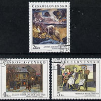 Czechoslovakia 1989 Art (24th issue) set of 3 fine cds used, SG 3000-02