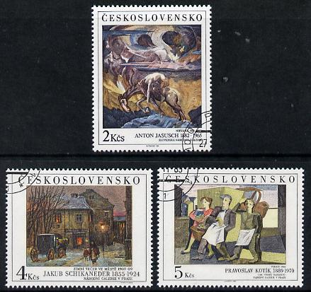 Czechoslovakia 1989 Art (24th issue) set of 3 fine cds used, SG 3000-02