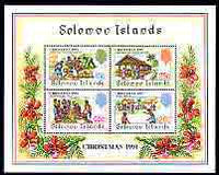 Solomon Islands 1991 Christmas perf m/sheet containing set of 4 unmounted mint, SG MS707