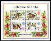 Solomon Islands 1991 Christmas perf m/sheet containing set of 4 unmounted mint, SG MS707