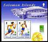 Solomon Islands 2000 Sydney Olympic Games perf m/sheet containing set of 2, unmounted mint, SG MS 975