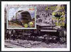 Uzbekistan 2001 A History of the Steam Train #3 perf m/sheet with Rotary Logo, fine cto used