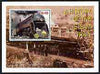 Uzbekistan 2001 A History of the Steam Train #4 perf m/sheet with Rotary Logo, fine cto used