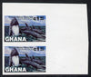Ghana 1983 Marine Mammals 1c40 (Risso's Dolphin) imperf pair unmounted mint as SG 1033