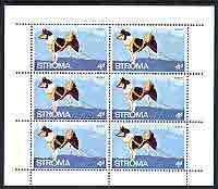 Stroma 1969 Dogs 4d (Husky) complete perf sheetlet of 6 unmounted mint
