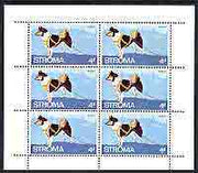 Stroma 1969 Dogs 4d (Husky) complete perf sheetlet of 6 unmounted mint