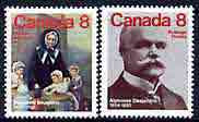Canada 1975 Canadian Celebrities set of 2 unmounted mint SG 805-806