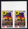 Ghana 1983 Commonwealth Day 20p (Flags) imperf pair unmounted mint, as SG 1019