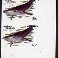 Antigua 1983 Whales 50c (Fin Whale) unmounted mint imperf pair (as SG 789)
