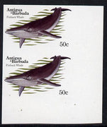 Antigua 1983 Whales 50c (Fin Whale) unmounted mint imperf pair (as SG 789)