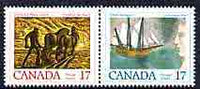 Canada 1979 Canadian Writers (3rd series) se-tenant pair unmounted mint, SG 940a