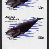 Antigua 1983 Whales 60c (Bowhead Whale) unmounted mint imperf pair (as SG 790)